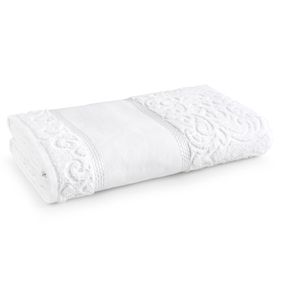 Toalha de Rosto para Pintar Karsten Melina Branco