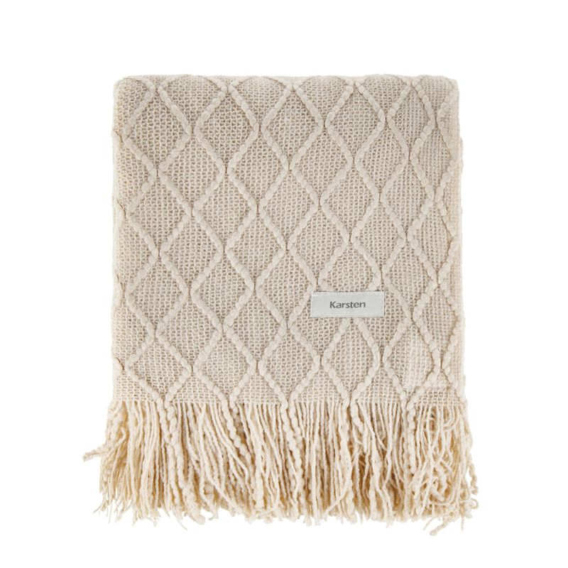 Manta-de-Tricot-Decorativa-Karsten-Entrelacada-Bege