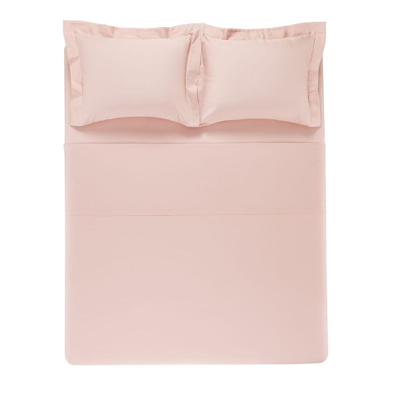 Jogo-de-Cama-Solteiro-Karsten-270-Fios-Cetim-100--Algodao-Domos-Rosa