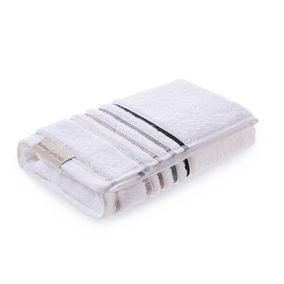 Toalha de Lavabo/Visita Karsten Fio Penteado Lumina Branco/ Cinza