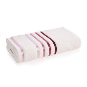 Toalha Banhão Karsten Fio Penteado Lumina Branco/Rosa