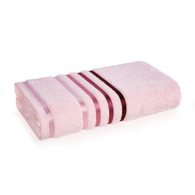 Toalha de Banho Karsten Fio Penteado Lumina Marshmallow/Rosa