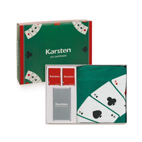 Kit Toalha de Mesa Aveludada para Baralho Karsten com Cartas