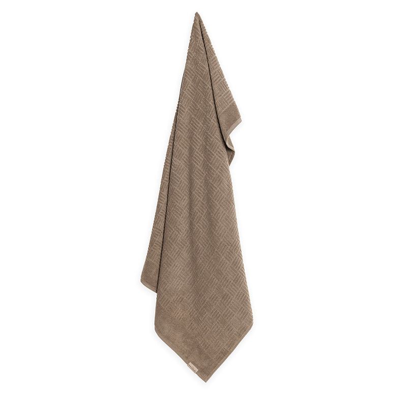 Toalha-Banhao-Karsten-Fio-Penteado-Invicta-Taupe