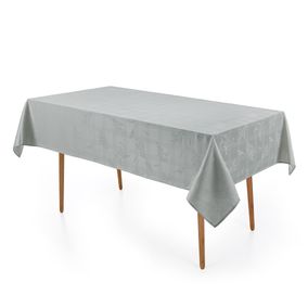 Toalha de mesa Retangular Karsten 6 lugares Jacquard Ramália Cinza