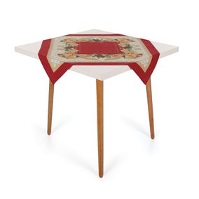 Toalha de Mesa de Natal Quadrada Karsten Para Chá Sinos de Natal