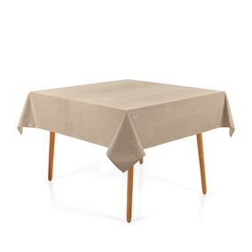 Toalha de Mesa Quadrada Karsten 8 Lugares Celebra Desirée Taupe