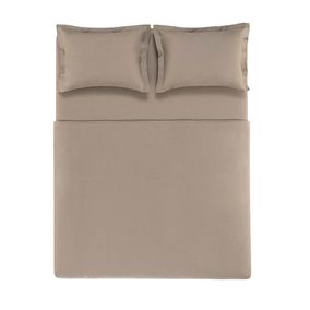 Jogo de Cama Queen Karsten 180 Fios Percal 100% Algodão Liss Castor