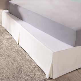 Saia para Cama Box Solteiro Karsten Dublin Branco