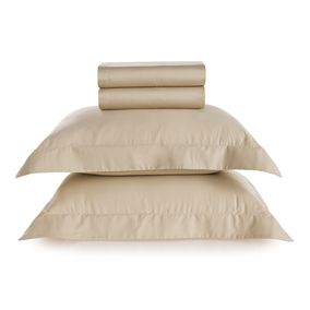 Jogo de Cama King Karsten 270 Fios Cetim 100% Algodão Domos Natural