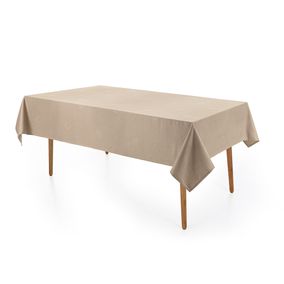 Toalha de Mesa Retangular 6 Lugares Easy Wash Desirée Taupe