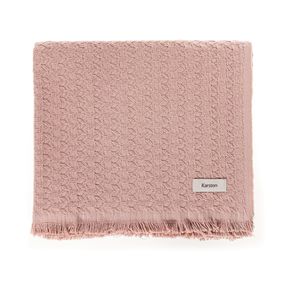 Manta Decorativa 100% Algodão Movaz Rosé