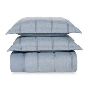 Colcha Casal com 2 Porta Travesseiros Nonato Brisa Azul