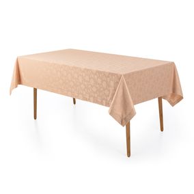 Toalha de Mesa Retangular 6 Lugares Easy Wash Victória Rosé