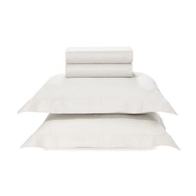 Jogo de Cama Queen 300 Fios 100% Algodão Bossa Branco