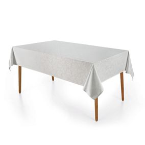 Toalha de Mesa Retangular 12 Lugares Jacquard Blanka Branco