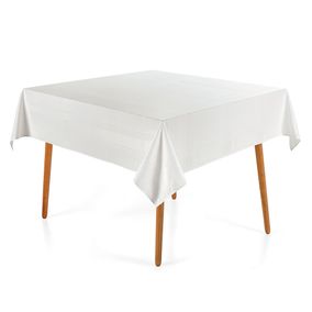 Toalha de Mesa Quadrada 6 Lugares Jacquard Fragnani Branco