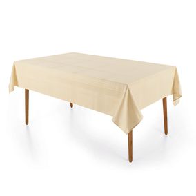 Toalha de Mesa Retangular 12 Lugares Jacquard Fragnani Bege