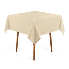 Toalha de Mesa Quadrada 4 Lugares Jacquard Melli Natural