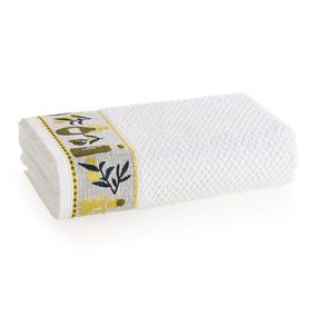 Pano de Prato Barra em Jacquard Oil Branco