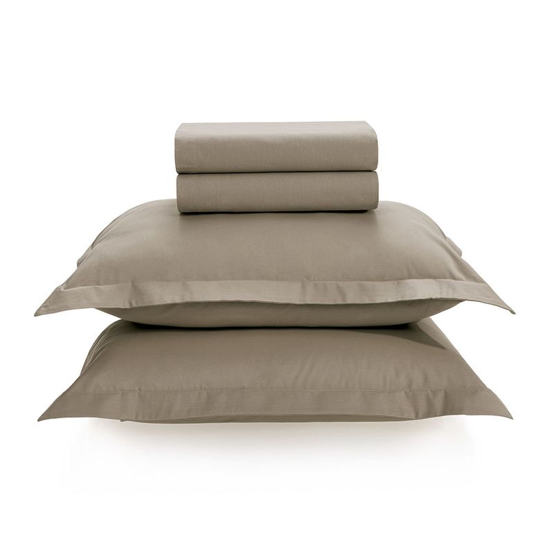 Jogo-de-Cama-King-100--Algodao-200-Fios-Tom-Grao