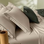 Jogo-de-Cama-Solteiro-200-Fios-Percal-100--Algodao-Deliz-Salvia-Verde