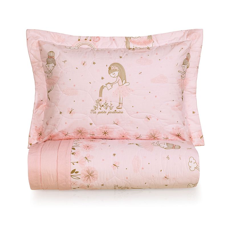 Colcha-Infantil-Solteiro-com-Porta-travesseiro-200-Fios-Lily