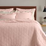 Jogo-de-Cama-Solteiro-Karsten-270-Fios-Cetim-100--Algodao-Domos-Rosa