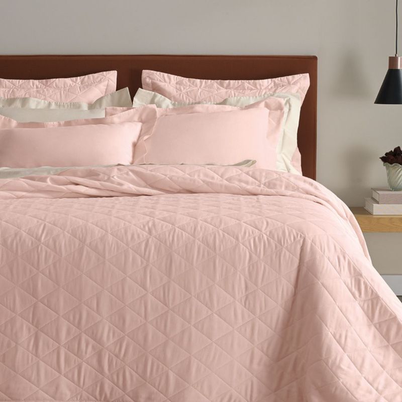 Jogo-de-Cama-Solteiro-Karsten-270-Fios-Cetim-100--Algodao-Domos-Rosa