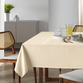 Toalha de Mesa Quadrada 8 Lugares Jacquard Fragnani Branco