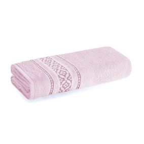 Toalha de Banho Karsten Fio Cardado Abel Rosé/Bordô