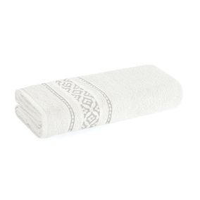 Toalha de Rosto Karsten Fio Cardado Abel Branco/Preto
