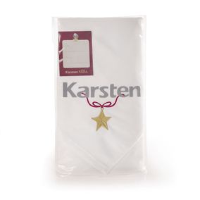 Kit 2 Guardanapos de Natal Estrela-guia Branco