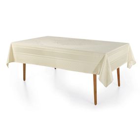 Toalha de Mesa Retangular 6 Lugares Lesier Pérola