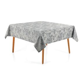 Toalha de Mesa Quadrada 8 Lugares Grazia Cinza