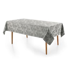 Toalha de Mesa Retangular 12 Lugares Grazia Cinza