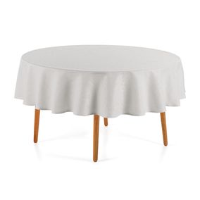 Toalha de Mesa Redonda 6 Lugares Delicata Branco