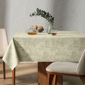 Toalha de Mesa Retangular 6 Lugares Grazia Cinza