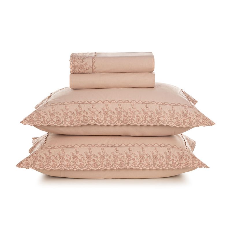 Jogo-de-Cama-Queen-200-Fios-100--Algodao-Antonia-Rosa-Rosa