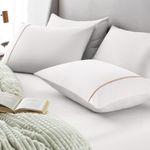 Lencol-Queen-com-Elastico-e-Fronhas-100--Algodao-Noah-Branco-Rosa-Giz