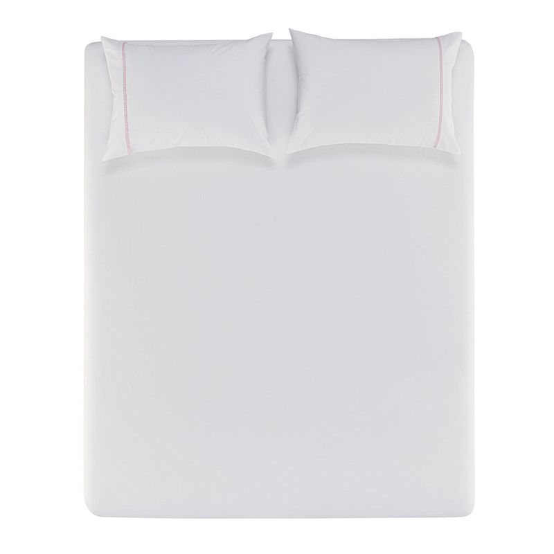 Lencol-King-com-Elastico-e-Fronhas-100--Algodao-Noah-Branco-Rosa-Giz