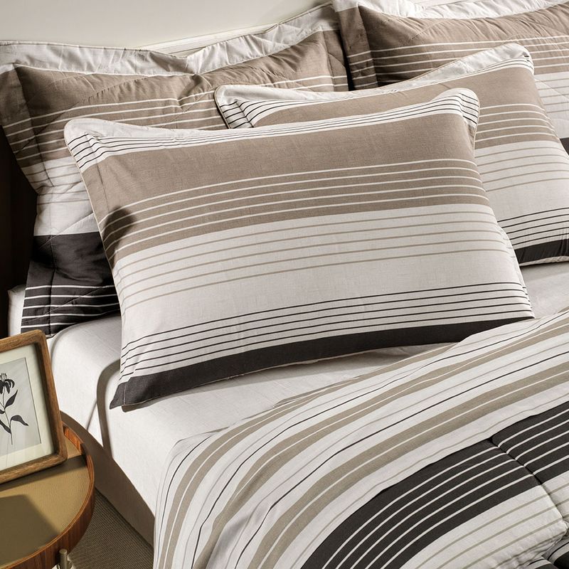 Colcha-King-com-2-Porta-Travesseiros-200-Fios-100--Algodao-Damier