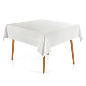 Toalha de Mesa Quadrada 8 Lugares Jacquard Fragnani Branco
