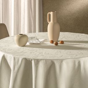 Toalha de Mesa Retangular 8 Lugares Anti Mancha Katherine Pérola