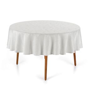 Toalha de Mesa Redonda 4 Lugares Tilia Branco