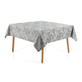 Toalha de Mesa Quadrada 8 Lugares Grazia Cinza