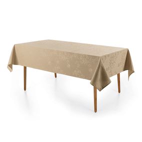 Toalha de Mesa Retangular 12 Lugares Roman Bege