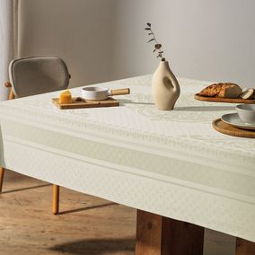 Toalha de Mesa Retangular 6 Lugares Lesier Pérola