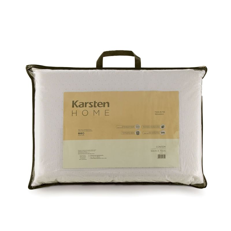 Travesseiro-Karsten-100--Poliester-Silicomfort-Favos-de-Mel-Cinza