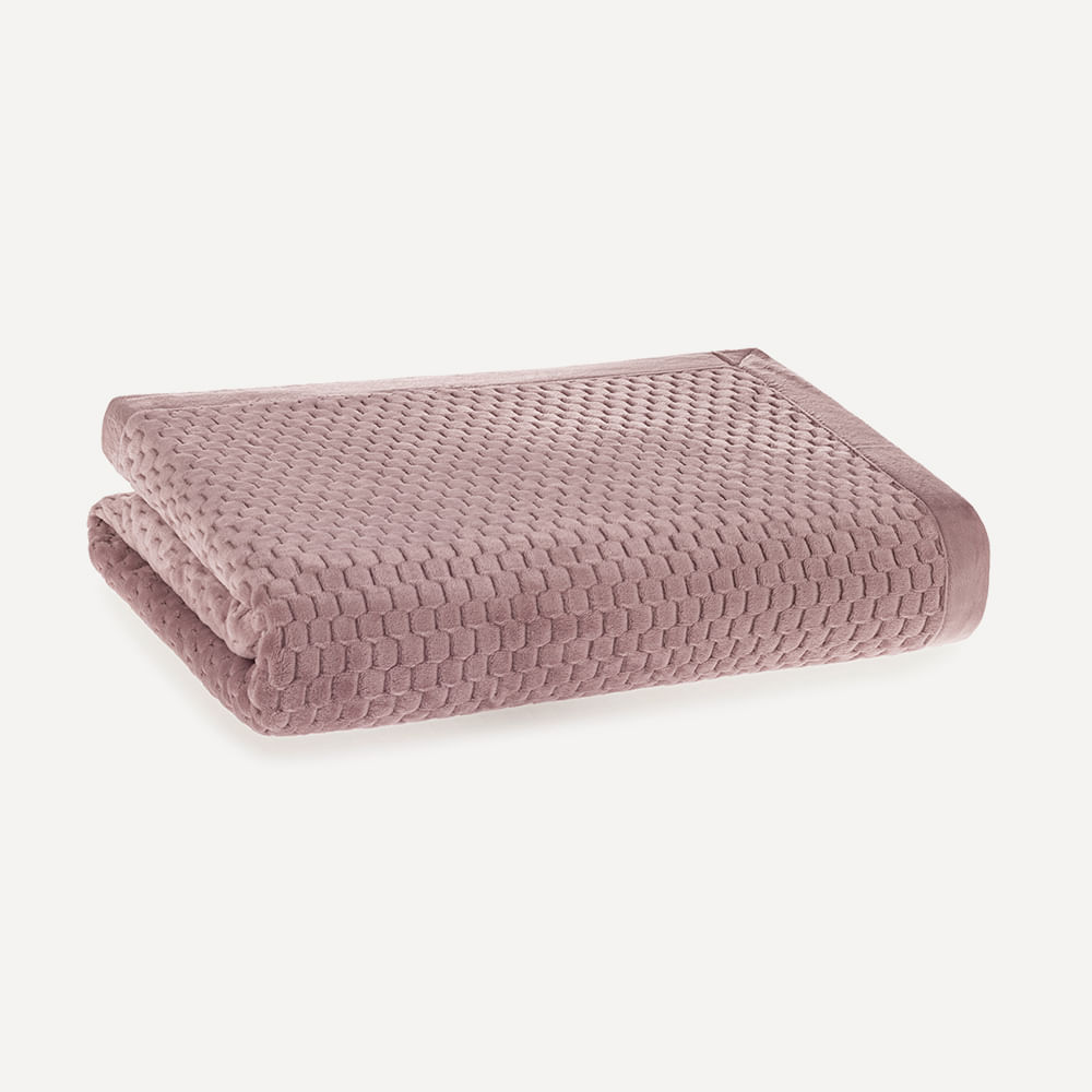 Manta de Microfibra Queen Oliver Mauve | Karsten